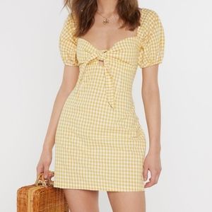 Yellow Gingham Picnic Dress Nasty Gal